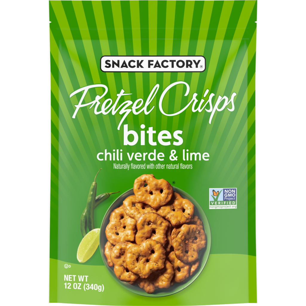 Chili Verde & Lime Pretzel Crisps Bites - Pretzel Crisps